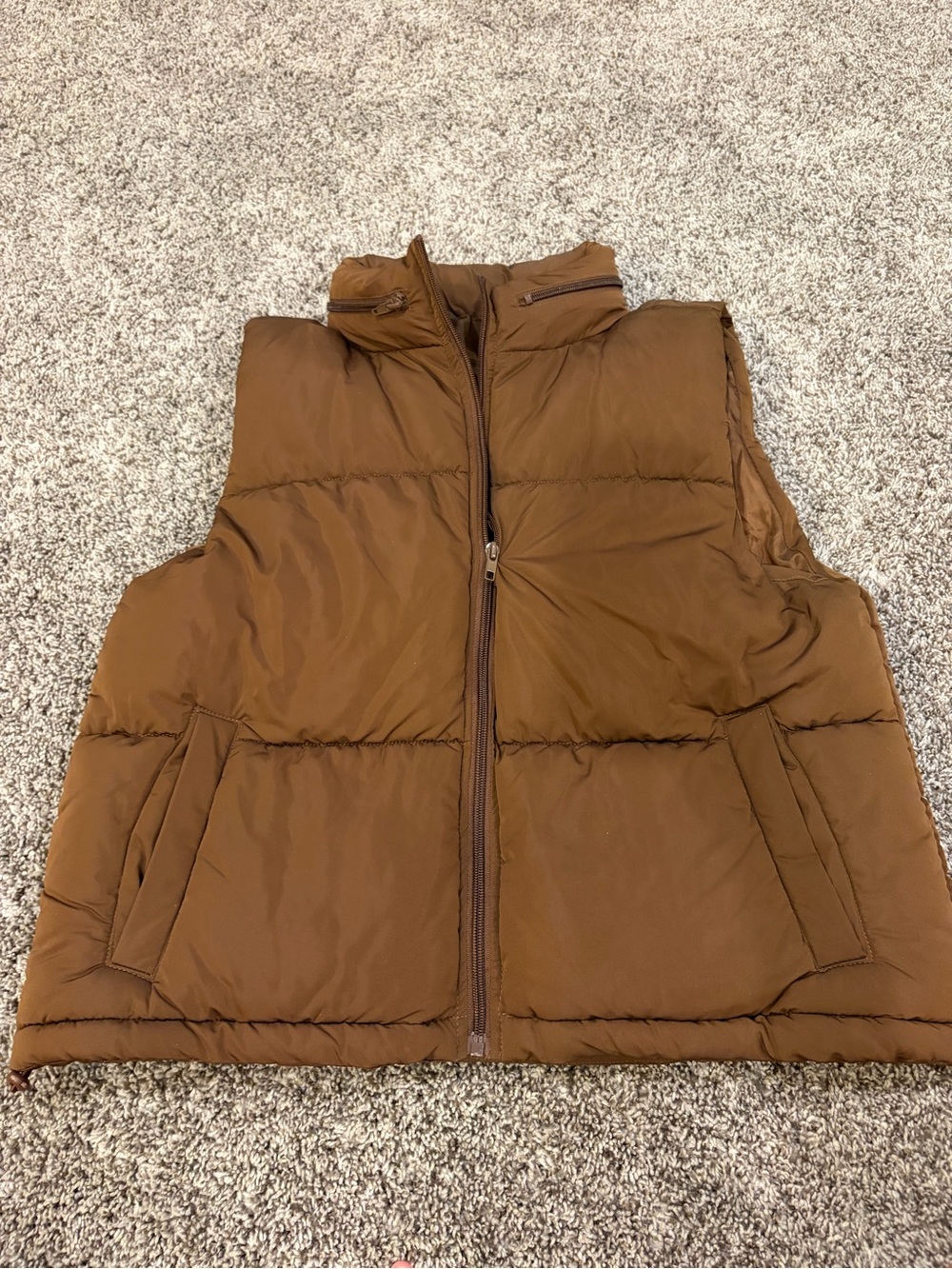 Forever 21 Chestnut Brown Quilted Puffer Vest